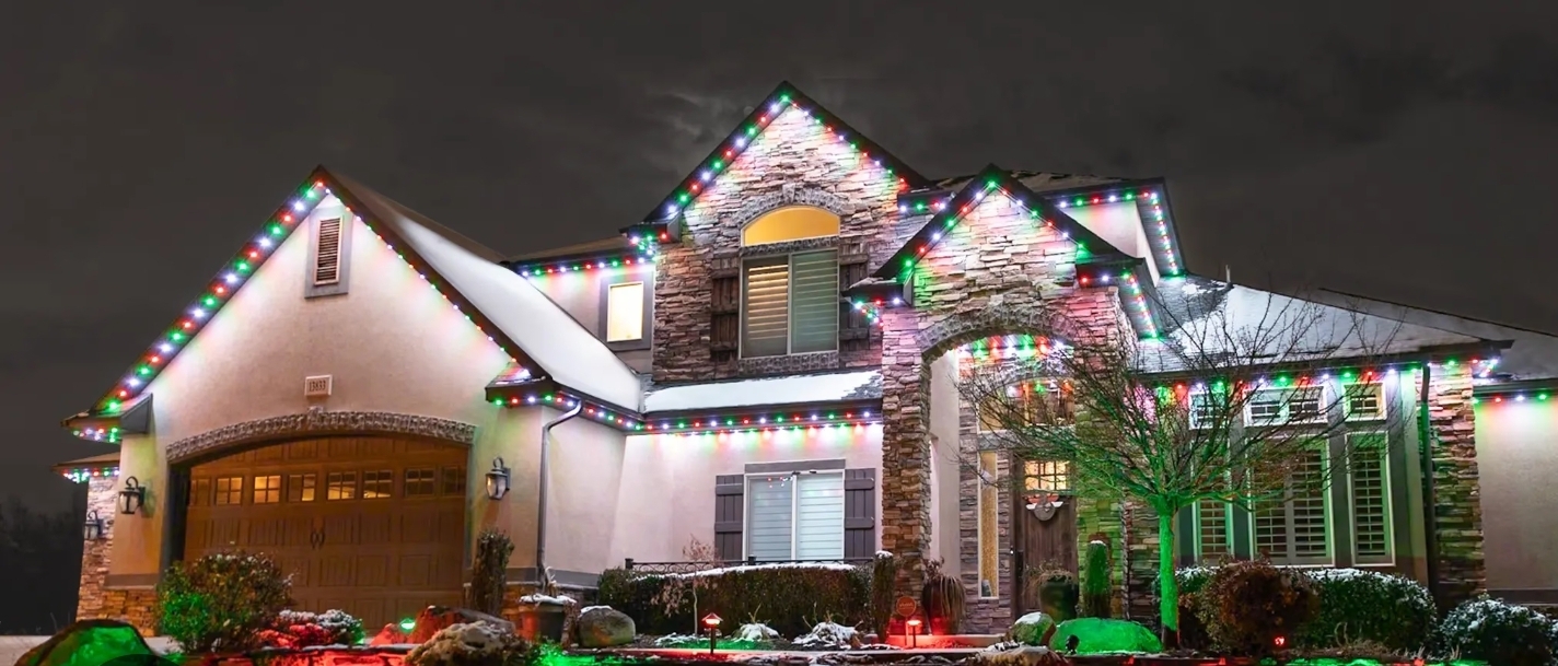 Colorful permanent RGB LED lighting installation